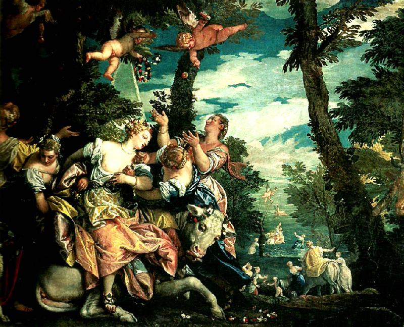 Paolo  Veronese rape of europa venice, ducal palace, oil painting image